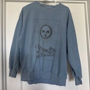 American Eagle Outfitters Blue Graphic Women's Sweater